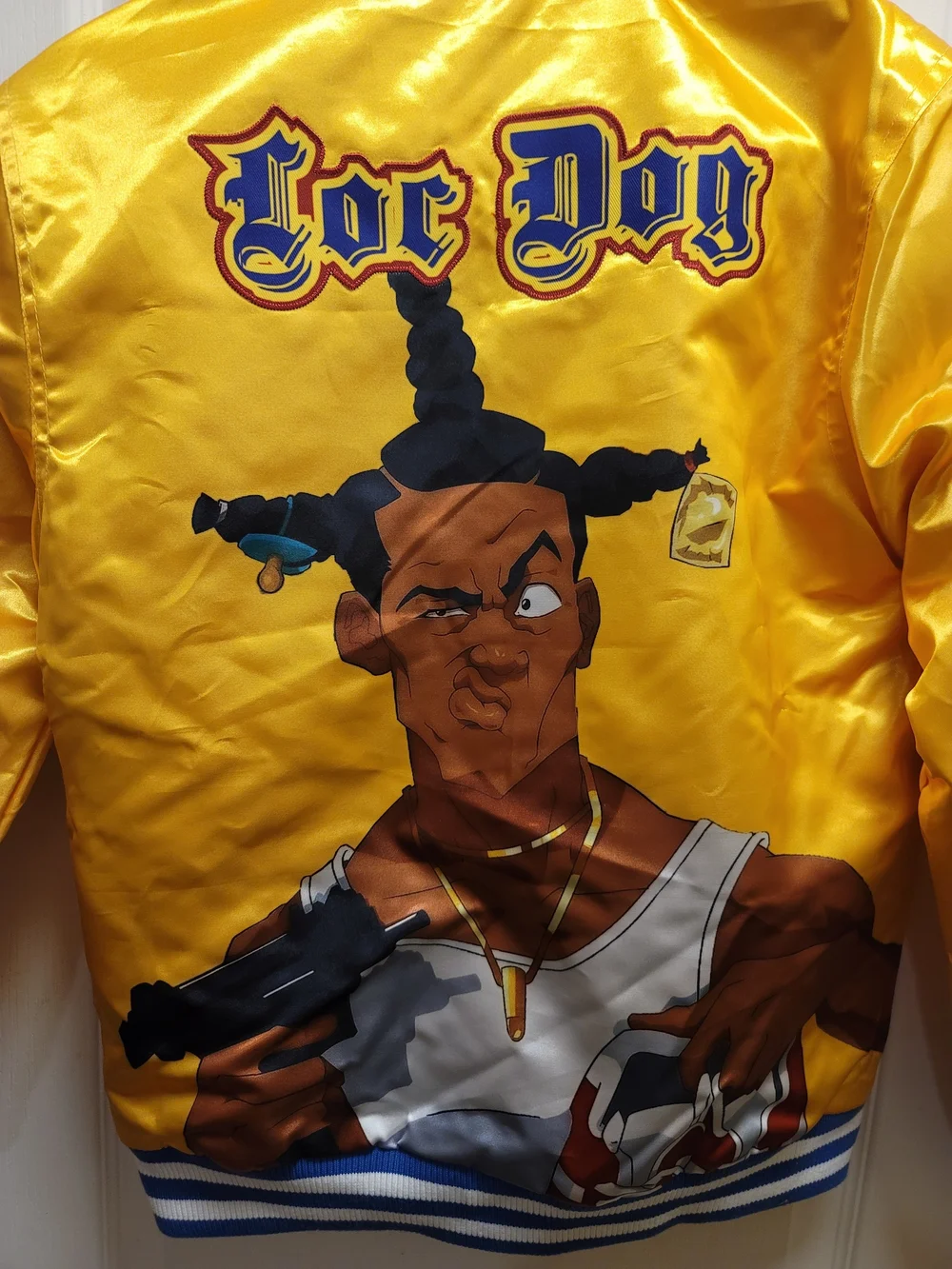 Don't Be a Menace Yellow Satin Bomber Jacket - Youth Medium - NWT